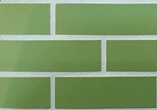 Глазурованная клинкерная фасадная плитка облицовочная под кирпич ABC Gruen 400 зеленая, 240*71*10 мм