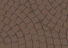 Клинкерная тротуарная мозаика - брусчатка Lode  BRUNIS Коричневая 60х60х62 мм